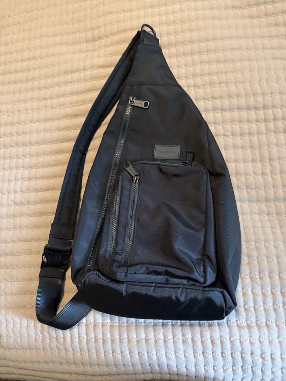 Vera Bradley Black Sling Belt Bag with Front Pocket